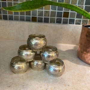 Vintage Mikasa silver napkin rings, set of 6